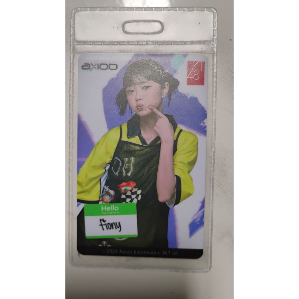 Photocard Fiony JKT48 x Axioo