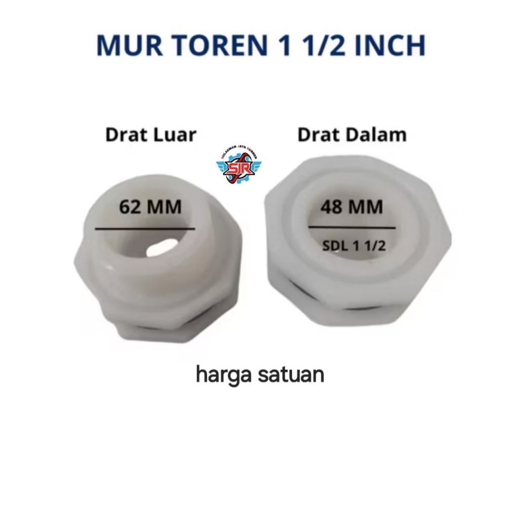 Drat mur torn tangki air tandon 1 1/2 inch