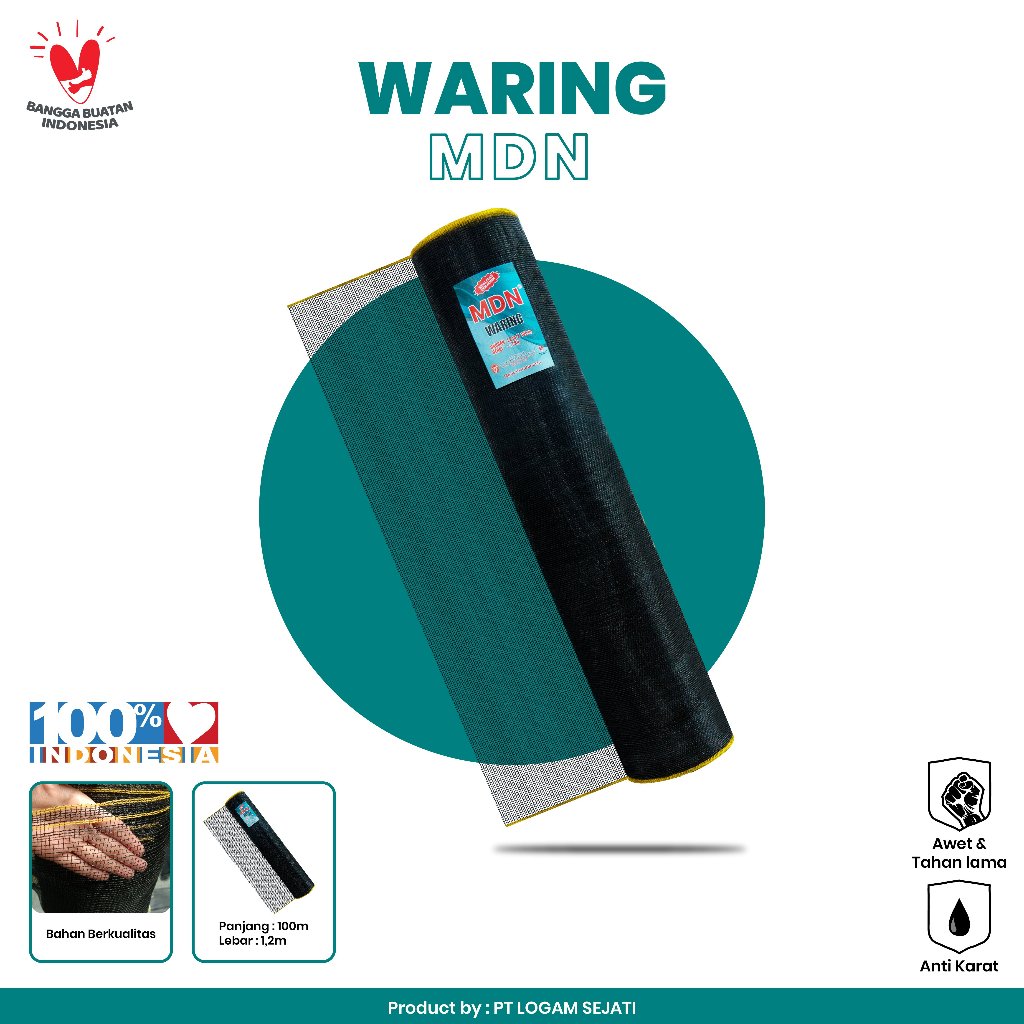 MDN Waring Jaring Pagar Kandang Tanaman Serbaguna Lebar 1,2 Meter Panjang 100 Meter