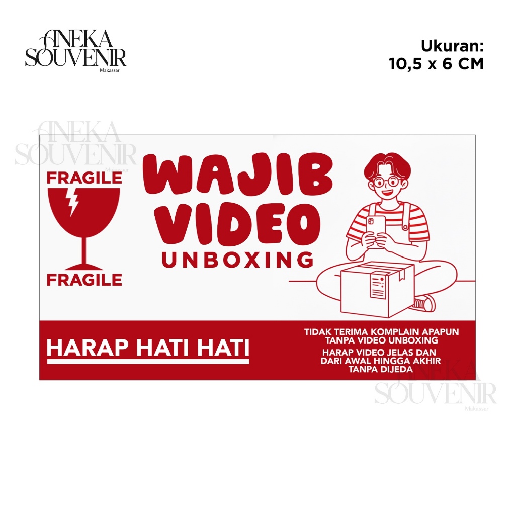 (min 10pcs) STIKER FRAGILE & UNBOXING // STIKER FRAGILE LUCU // STIKER UNBOXING LUCU
