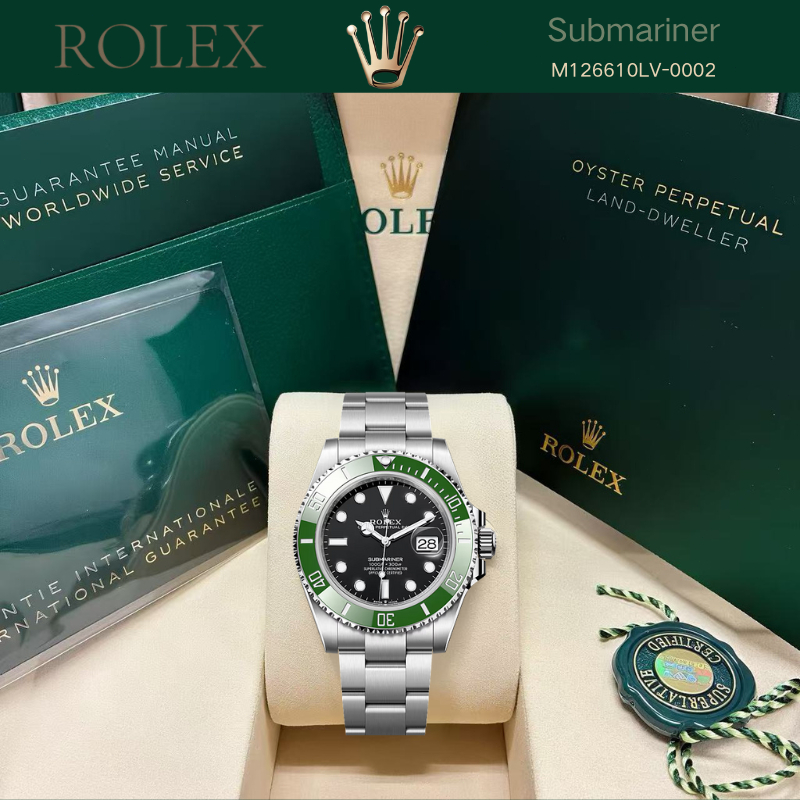 (100% ASLI Rolex) COD Baru Rolex INCLUDE BOX Seri Submariner 41mm AAAAA Tahan Air Teflon Baja Tahan 