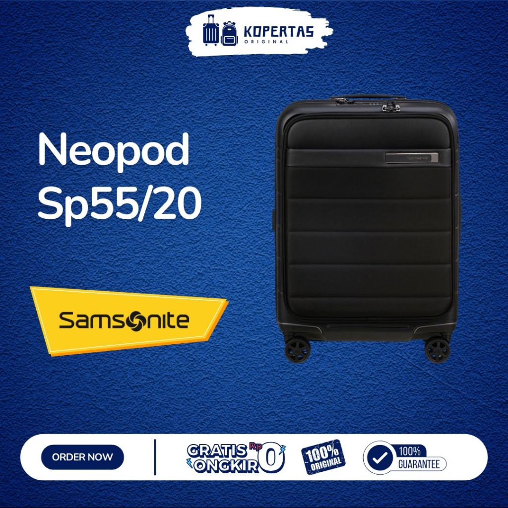 Samsonite Neopod Koper Kabin 55/20 Hitam - 20 Inch Kabin