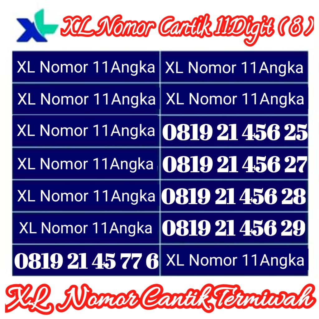 promo kartu perdana XL nomor cantik 11digit