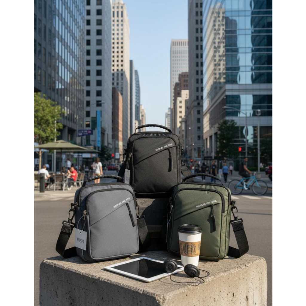 Polo England S8259 Tas Selempang Bahu Pria Tas Selempang Petak Tas Multifungsi