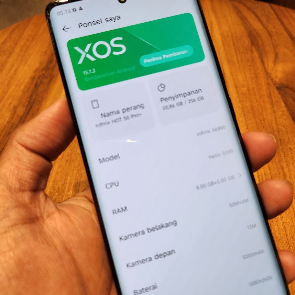 INFINIX HOT 50 PRO+ 8/256 CURVED HP Second Murah