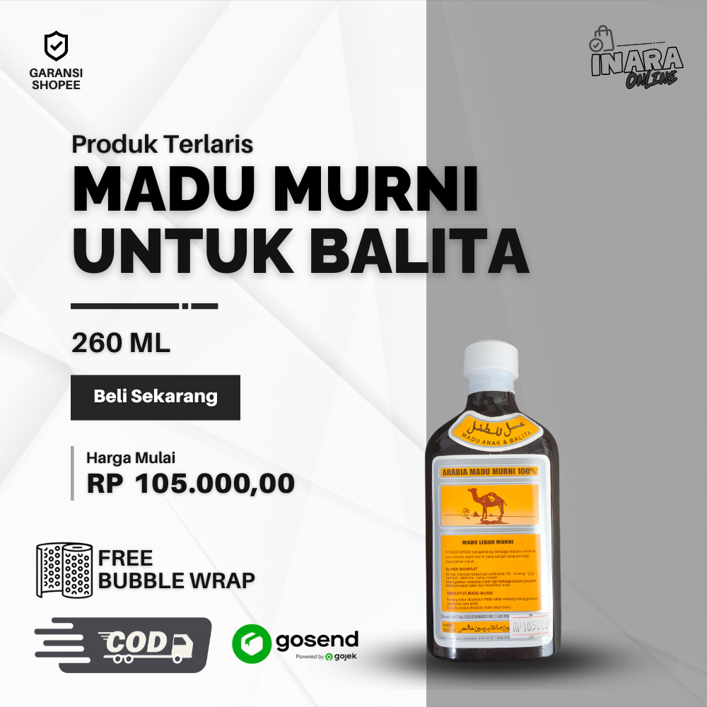 Madu Anak dan Balita 260 ml - Arabia Madu Murni 100% - Madu Impor Yaman