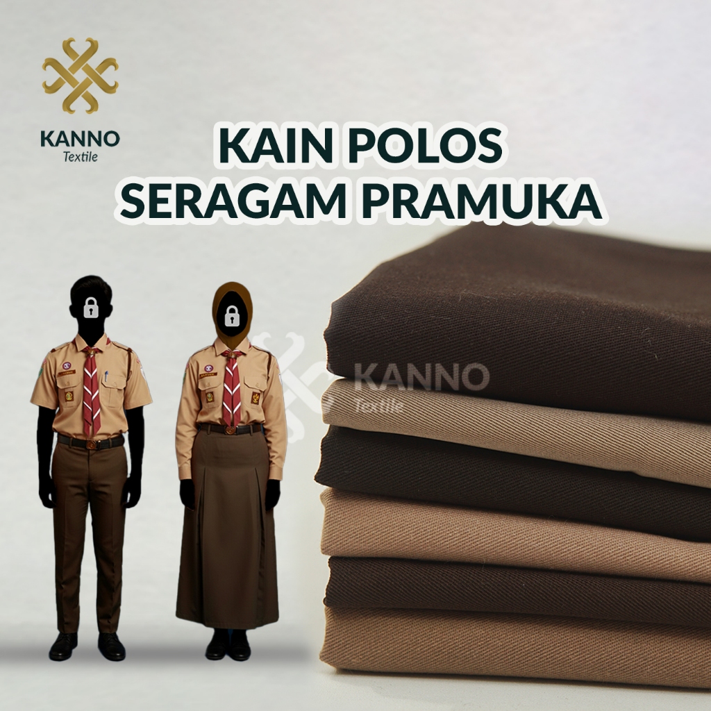 KAIN POLOS SERAGAM PRAMUKA American drill/Oxford/Tessa/Intercooler