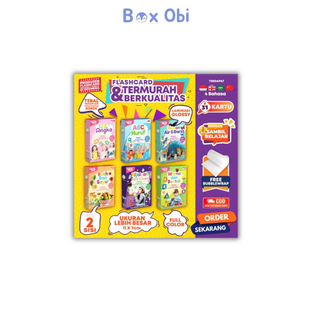1 Pack Set Flash Card Vidi Mainan Edukasi Anak