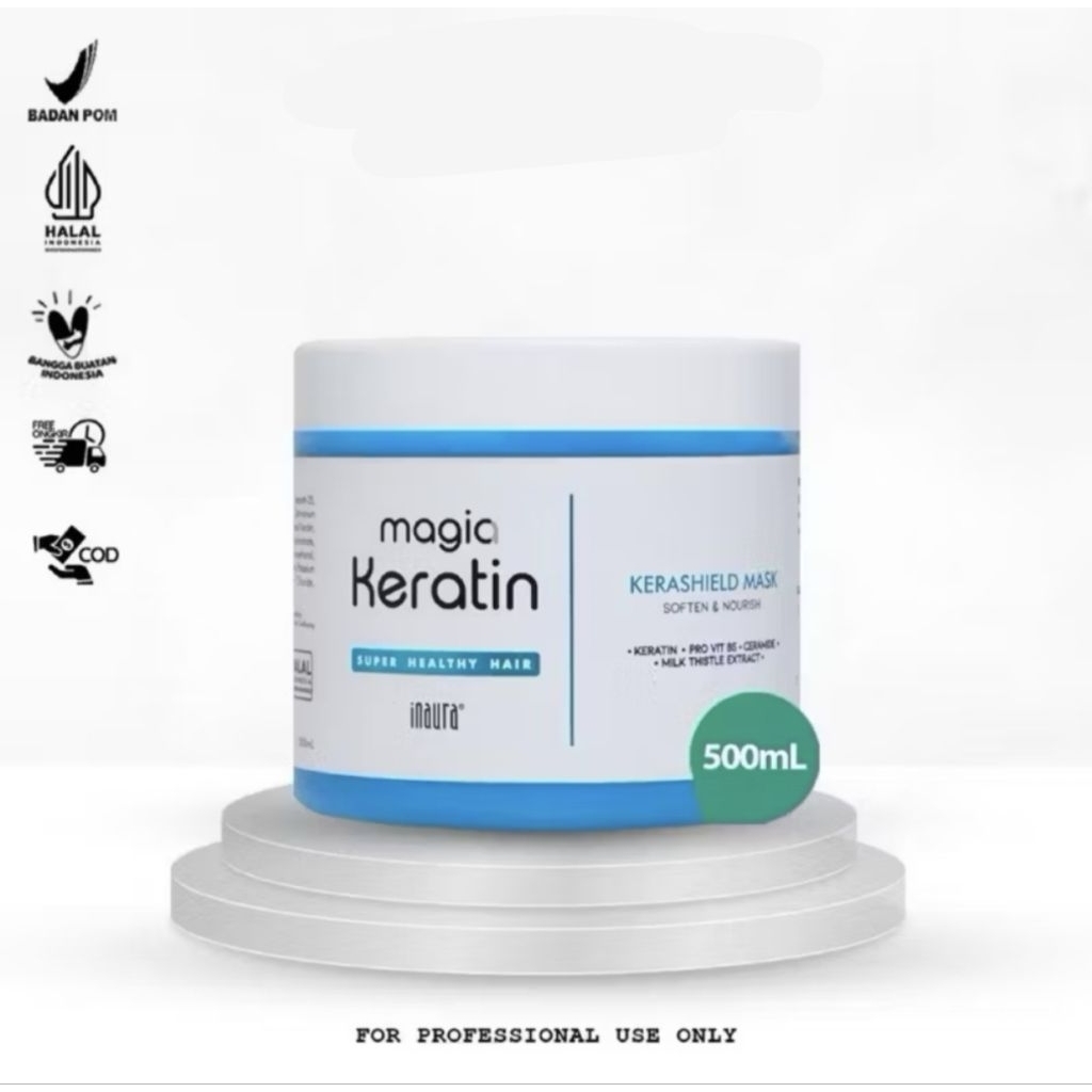 inaura Magic Keratin Kerashield Hair Mask 500ml inaura keratin masker