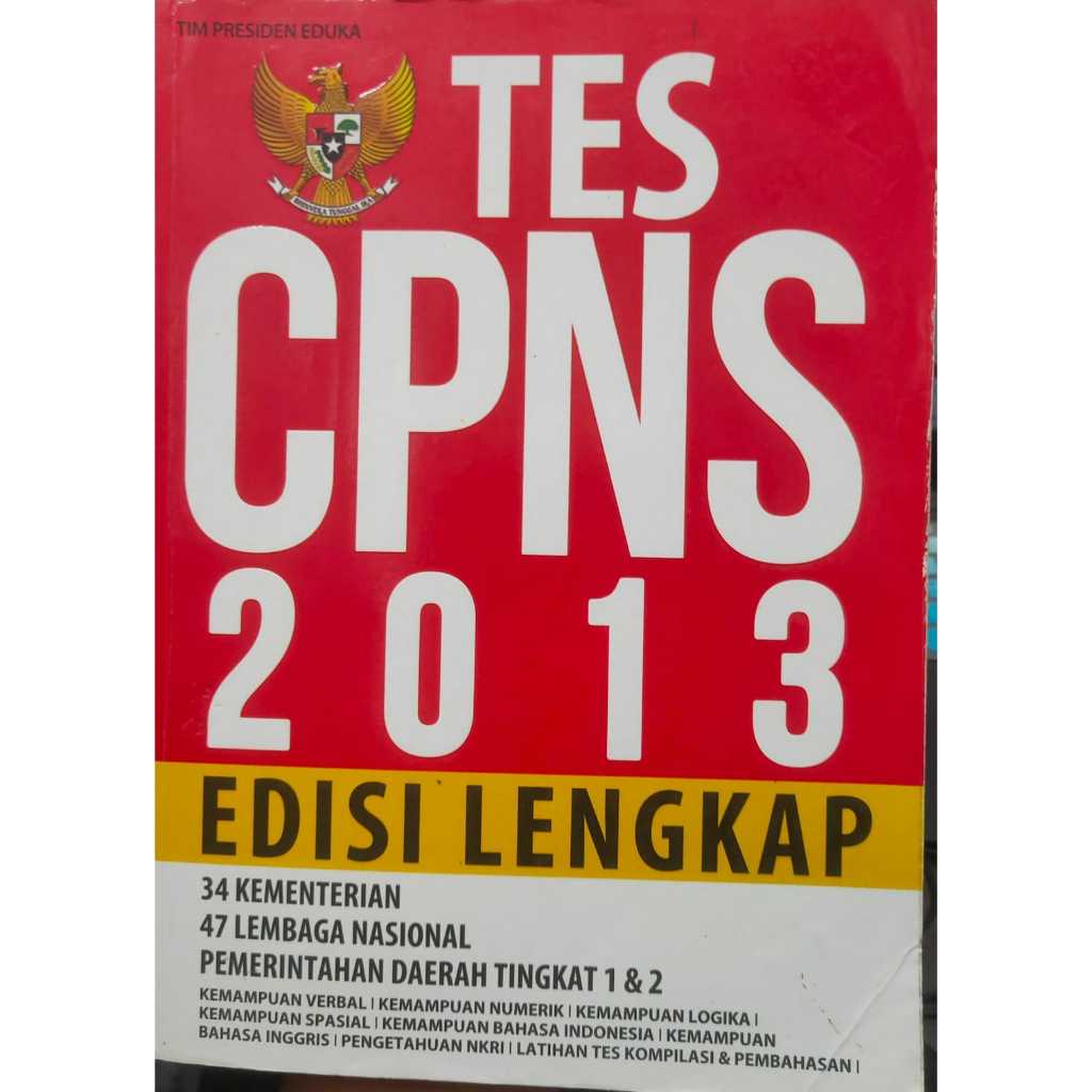 BUKU TES CPNS 2013 EDISI LENGKAP BEKAS ORI