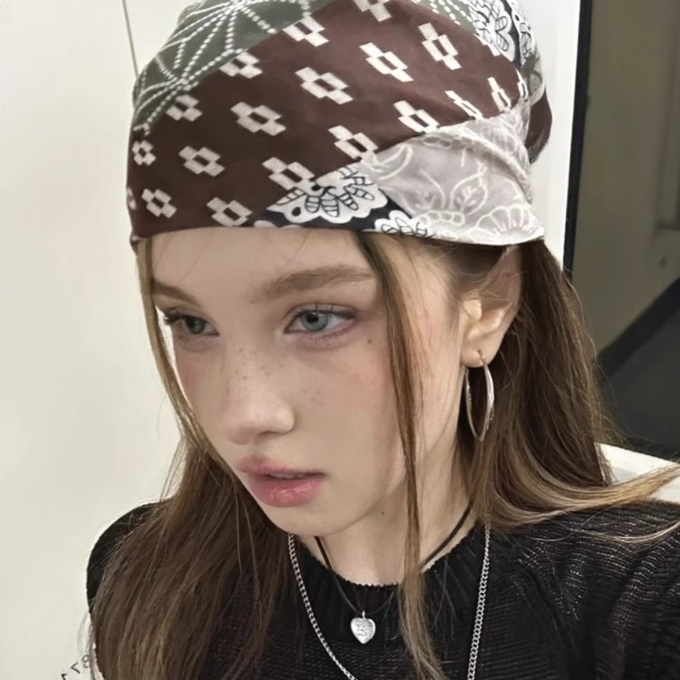 Amerika Printed Scarf Vintage Motif Mete Paisley Musik Hip Hop Slayer Bandana 70x70 Jilbab Segiempat