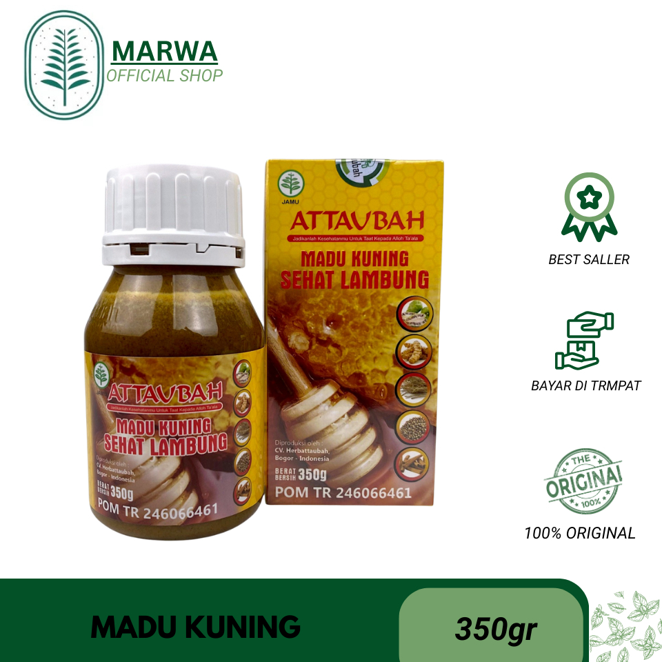 Madu Lambung Herbal Original Maag, GERD & ASAM LAMBUNG Madu Kuning Sehat Lambung Attaubah Asli BPOM