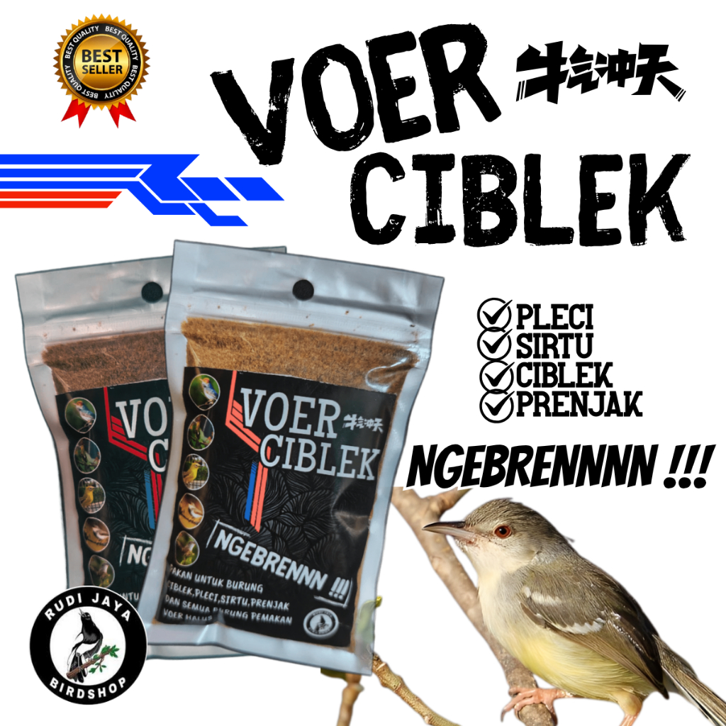 VOER CIBLEK 50GR PREMIUM HIGH PROTEIN TINGGI VOER HALUS PAKAN HARIAN CEPAT GACOR PLECI PRENJAK SIRTU