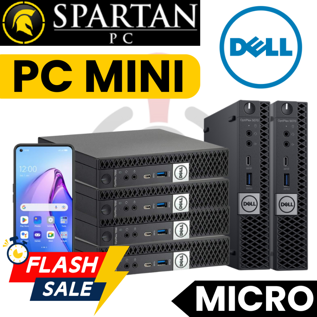 FLASH SALE  PC Dell Optiplex 7060 / 5060 / 3060 Mini Intel Core i3 / i5 - Mini PC Komputer Second Mi
