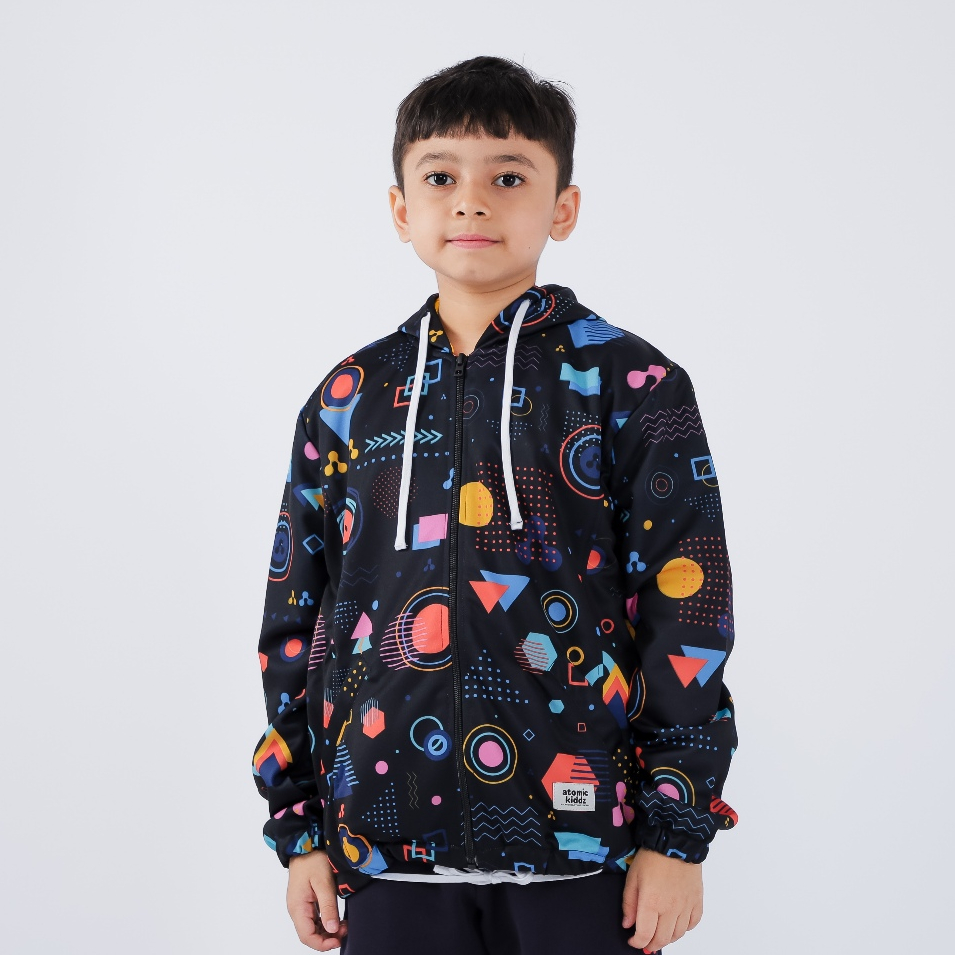 Atomic Kiddz Jaket Sublim Anak 1-11 Tahun - Empz Hitam