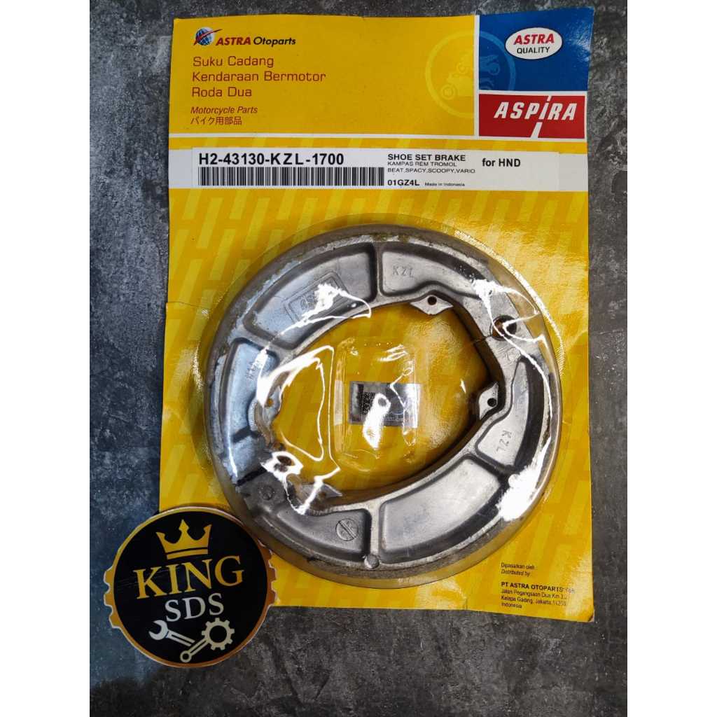KAMPAS REM TROMOL BELAKANG +PER (H2-4312A-KGA-1700) NEW MEGA PRO, NEW TIGER, VERZA ASPIRA / KAMPAS R