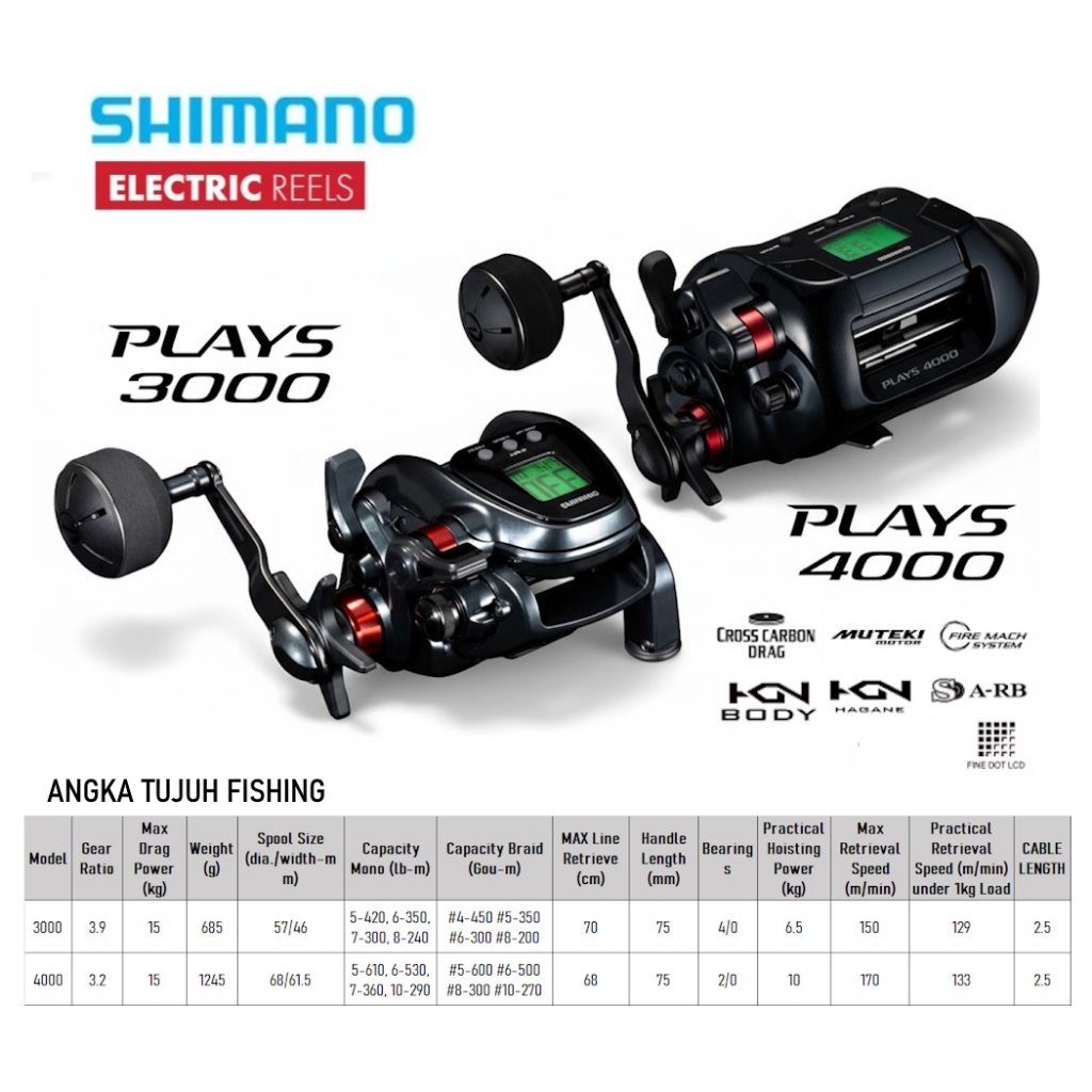 Shimano Plays 3000 4000 Electric Reel Pancing