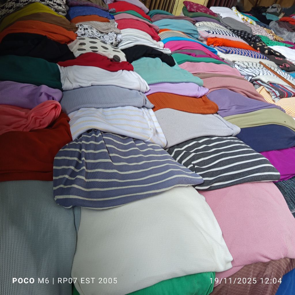 HARGA/0,5 M | BAHAN KAOS WAFFLE SALUR | BAHAN WAFFLE MANGO KNIT PREMIUM | KAIN MANGO KNIT CARDIGAN