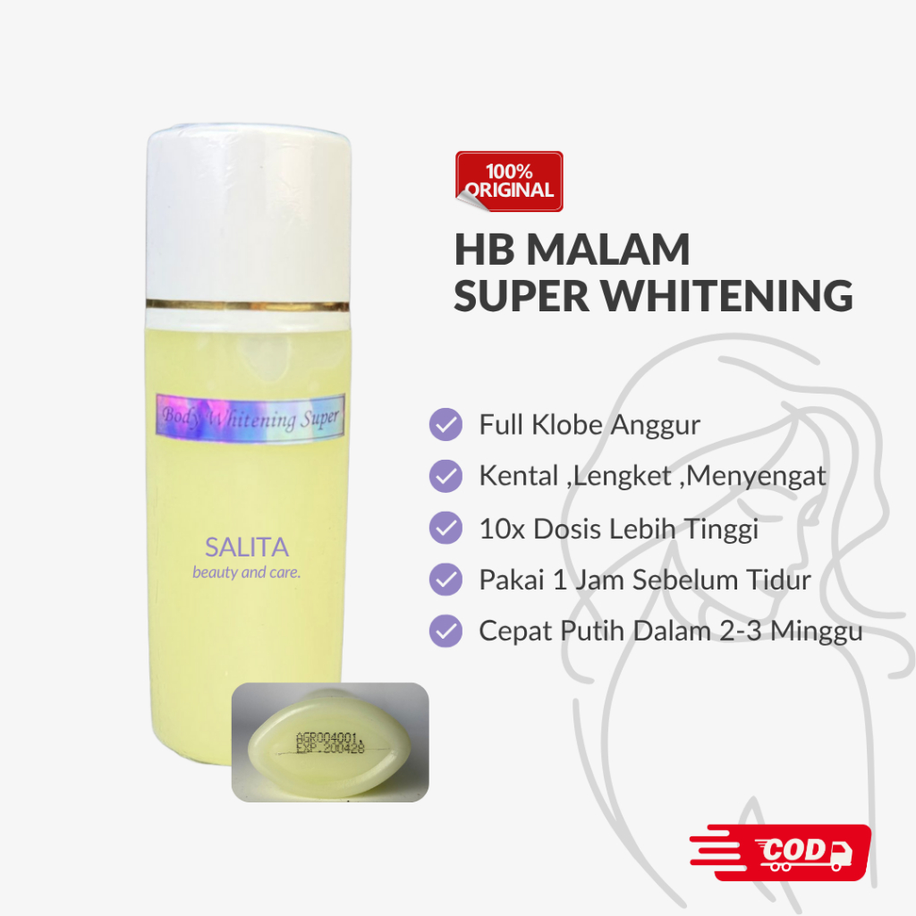 HB Malam 4001 / Hb Super whitening All Skin / Hb extra whitening anggur