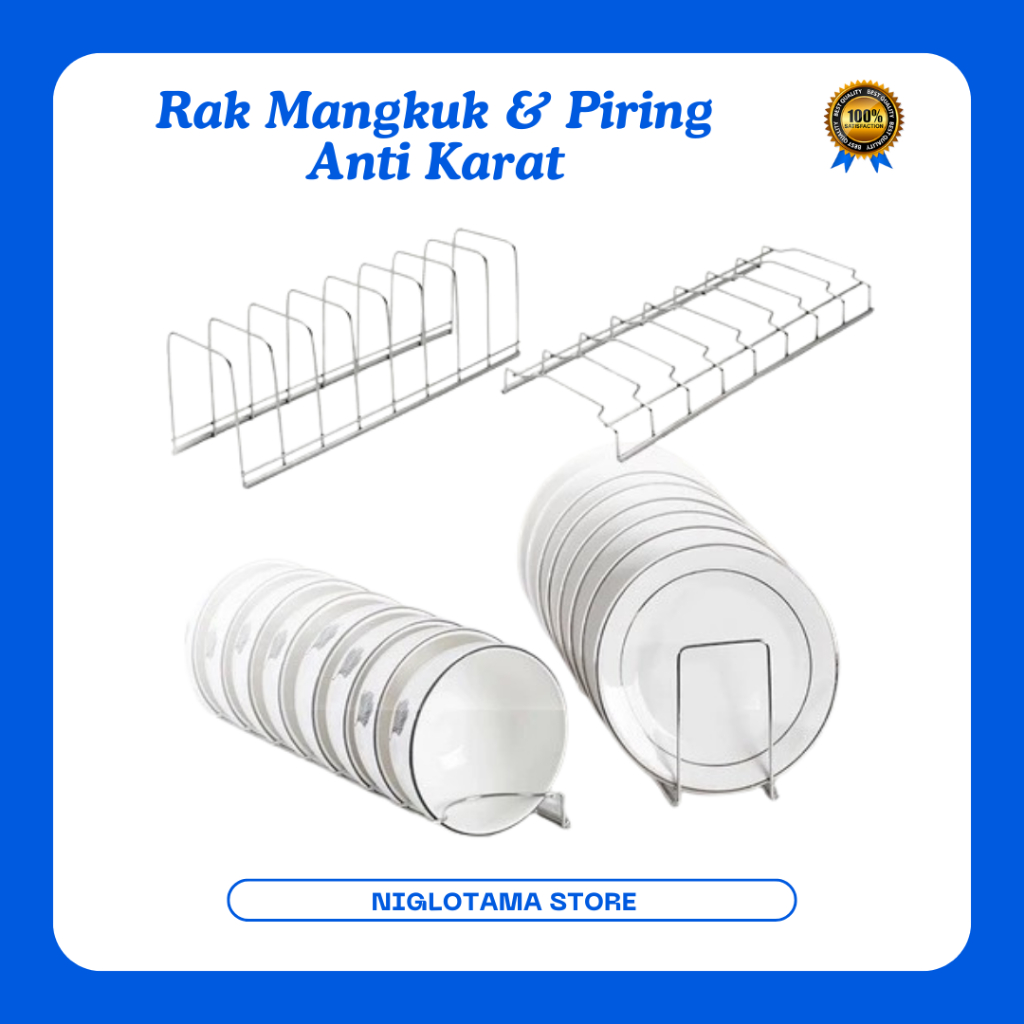 Rak Piring Stainless Steel Minimalis Anti Karat Rak Pengering Piring Stainless Kapasitas Besar