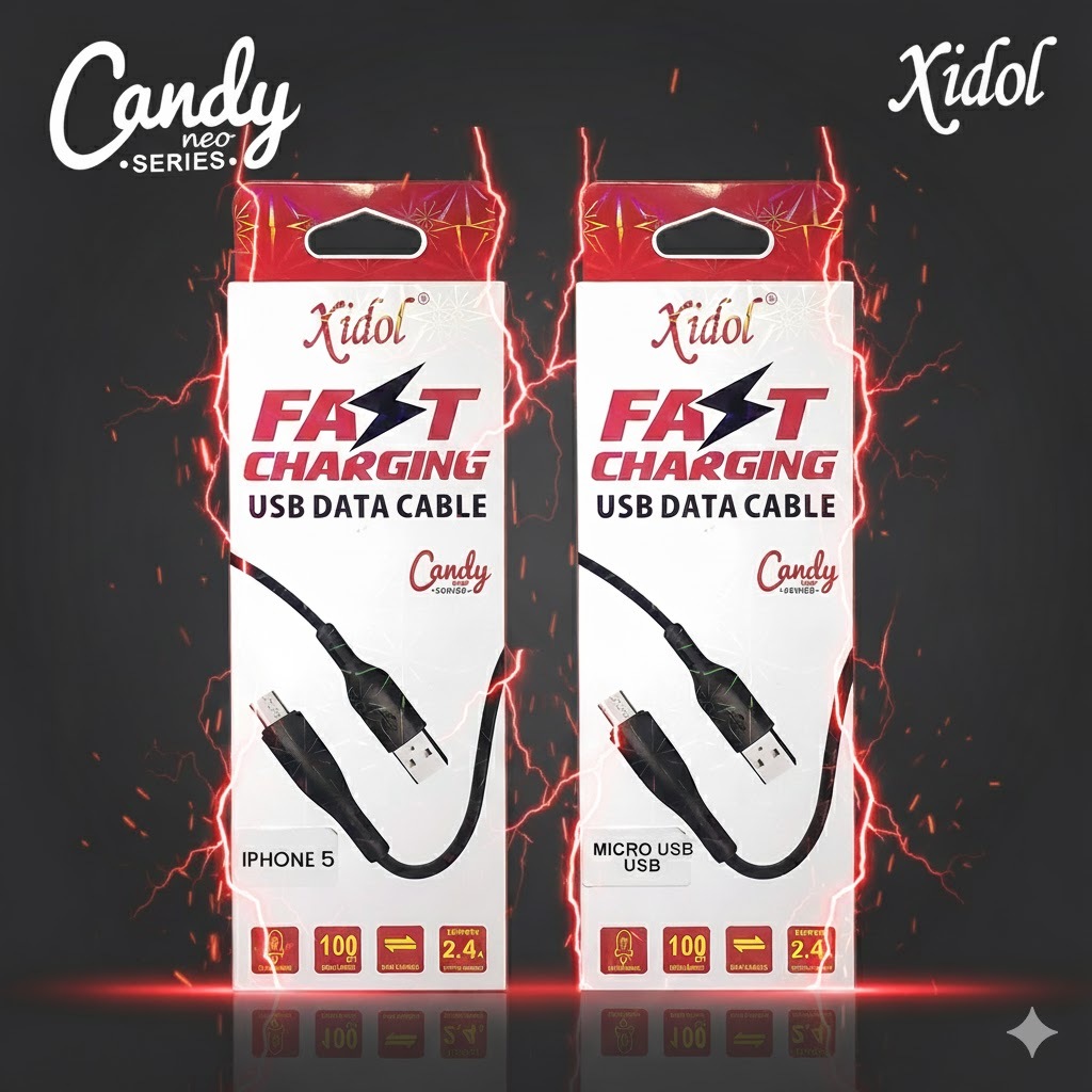 KABEL CANDY NEO untuk IPHONE - BERGARANSI XIDOL INDONESIA