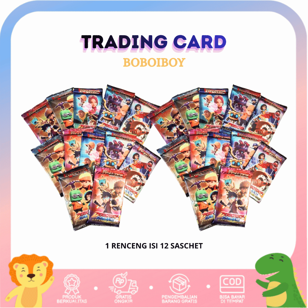 Trading Card BoboiBoy 1 Renceng Mainan Kartu Anak BoboiBoy