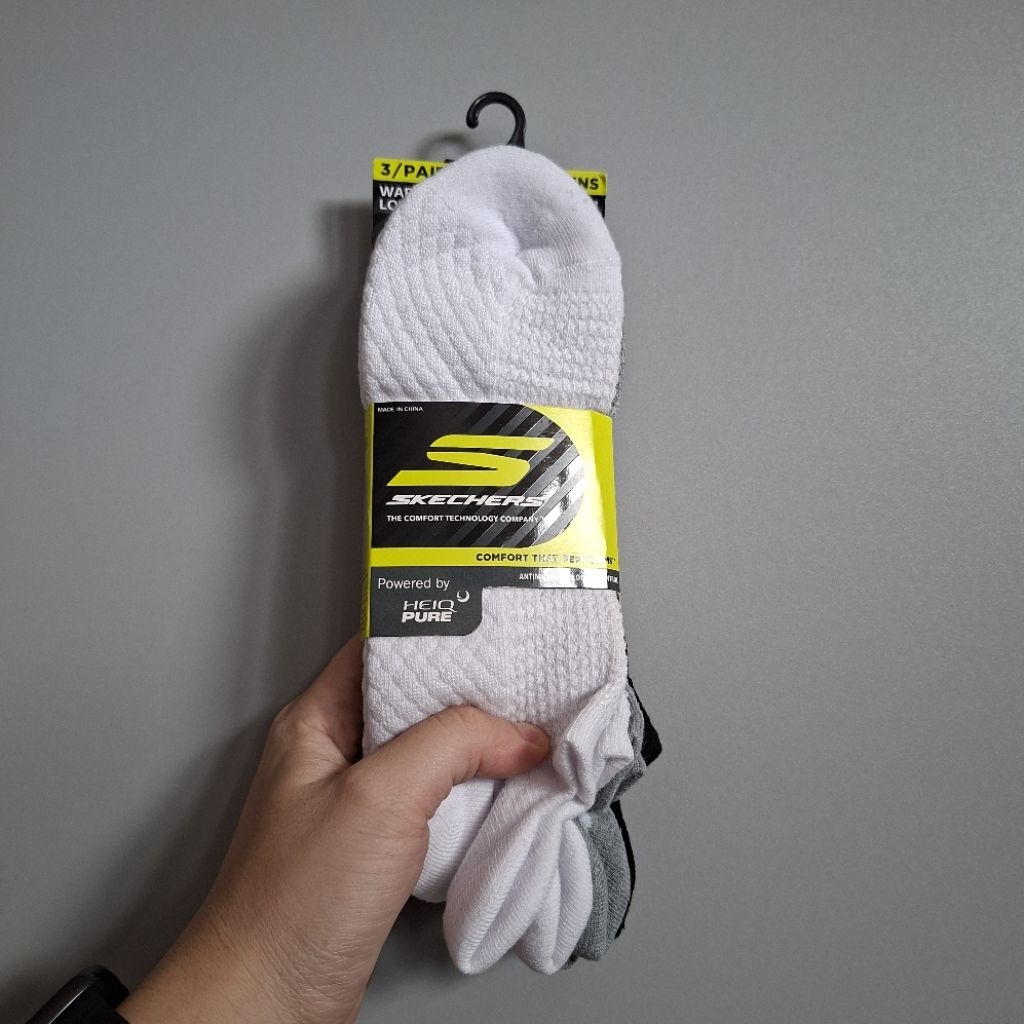 Kaos Kaki Olahraga Pria Skechers Low Cut Waffle Knit