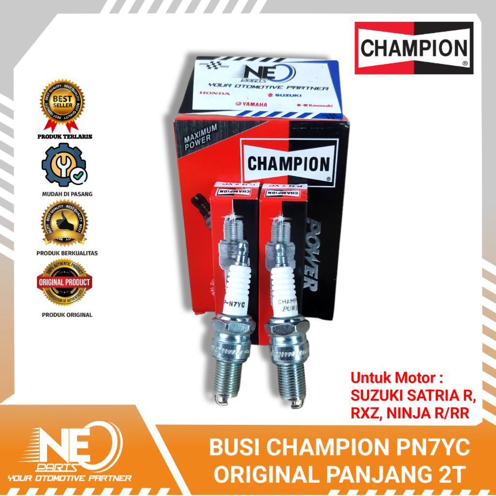 BUSI CHAMPION P-N7YC ORIGINAL (Yamaha RXZ,Suzuki Satria R)