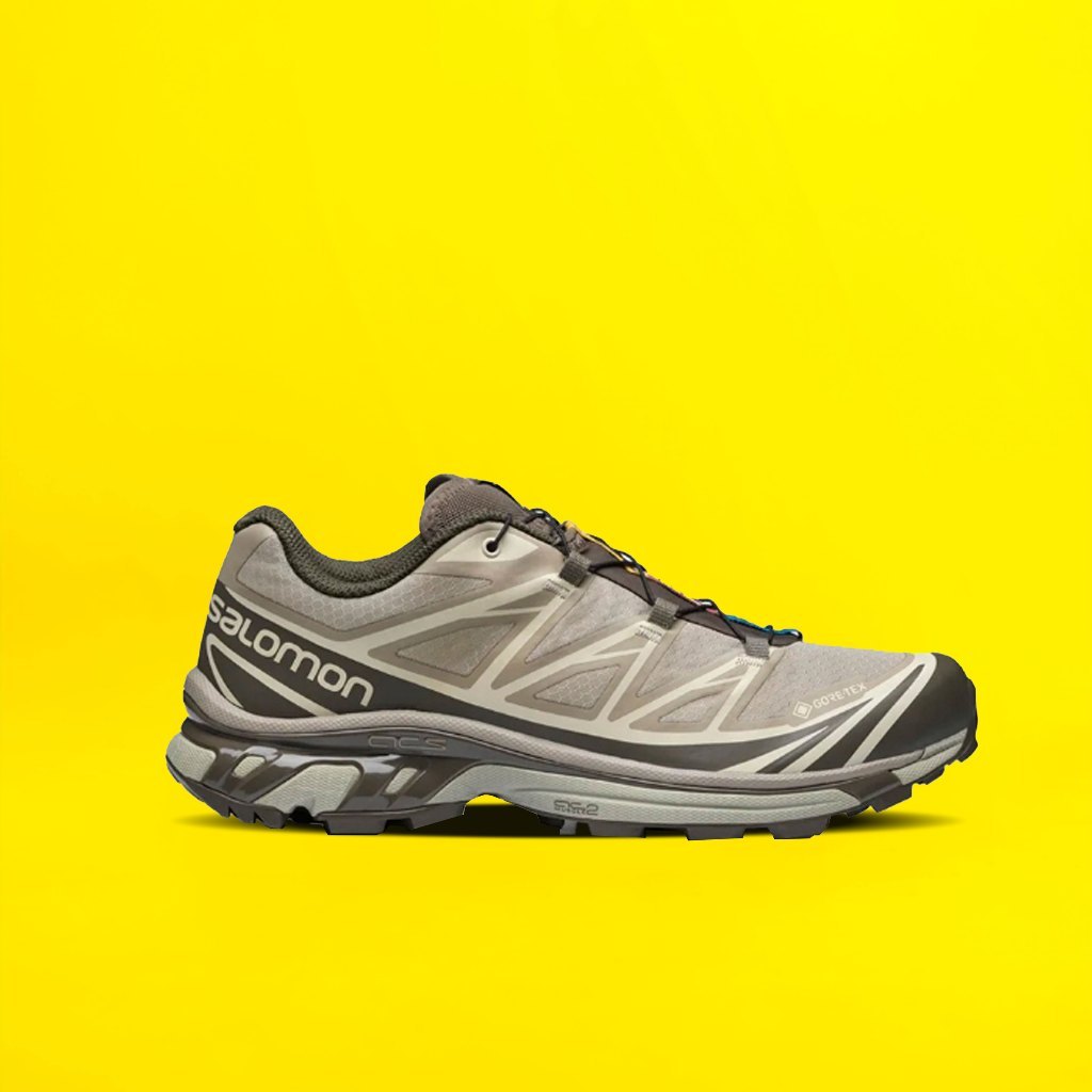 SNEAKERS SALOMON XT-6 GORETEX BROWN TURTLEDOVE AUTHENTIC ORIGINAL FREE KAOS KAKI DAN PAPERBAG