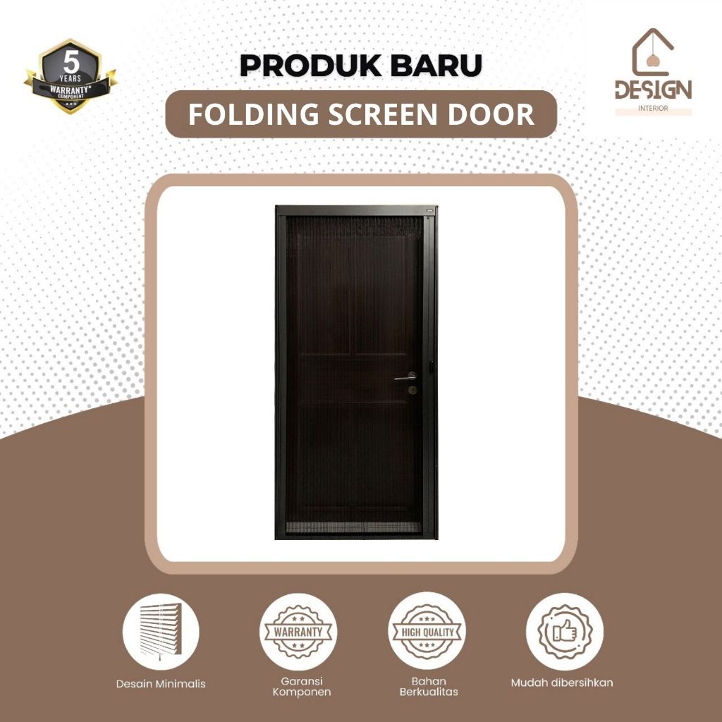 DESIGN INTERIOR - Folding Screen Door - Pintu Lipat Mesh Door Anti Serangga Ukuran Custom