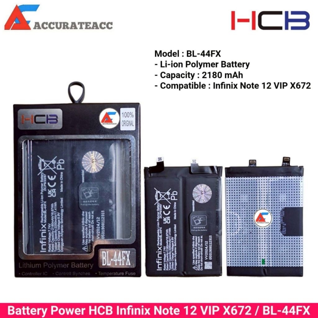 Baterai Power HCB Infinix Note 12 VIP X672