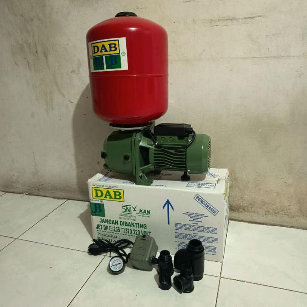 DAB Pompa Air JET PUMP OTOMATIS DAB TIPE DP-370 S 370W Italy 40M Hisap 40M Dorong 1.1/4" Hisap 1" Te