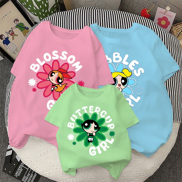 Kaos Couple/Keluarga - POWER PUFF GIRLS KEKINIAN - T-Shirt S/M/L/XL/XXL BIG SIZE Jumbo