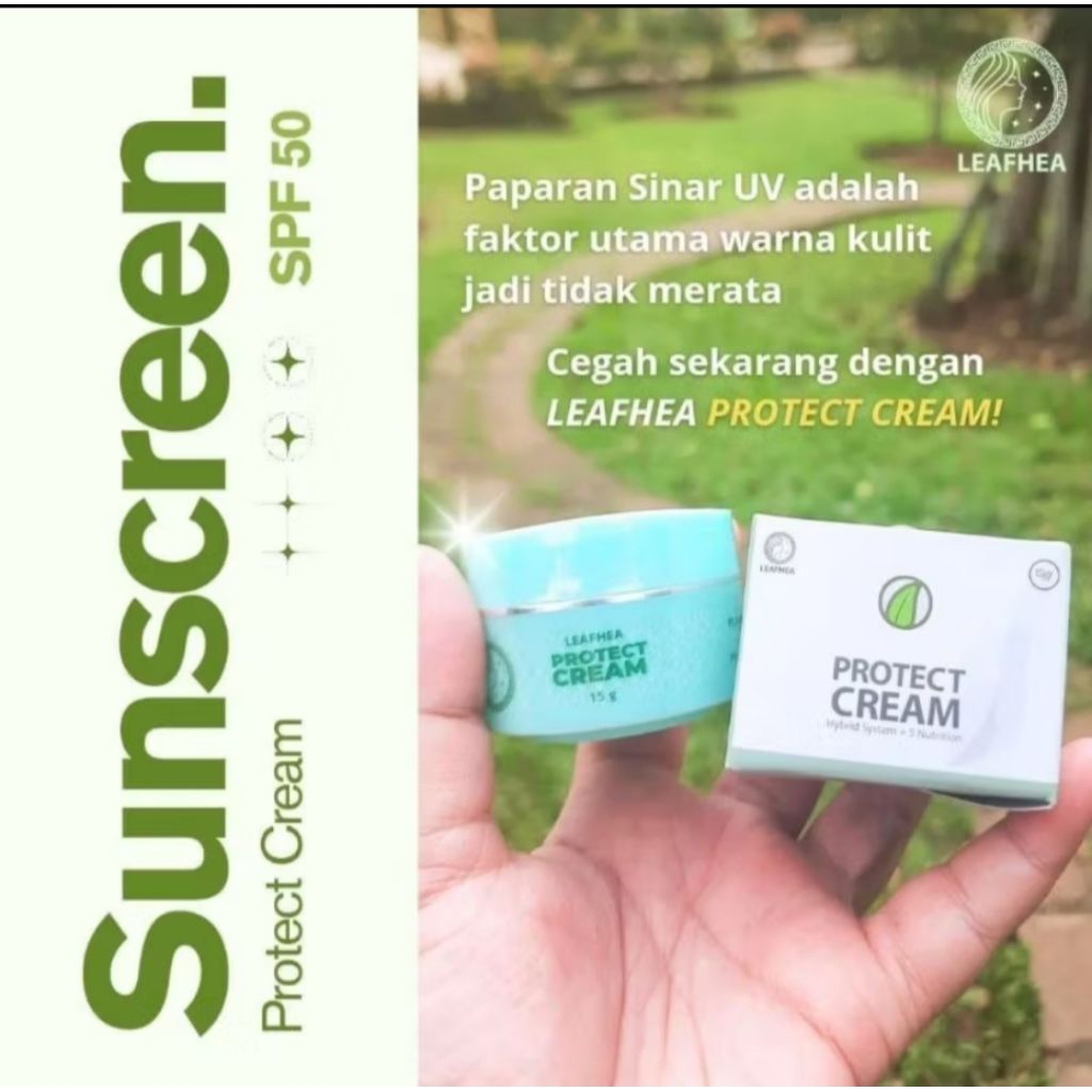 Sunscreen leafhea spf 50  1pis halal BPOM ORI aman