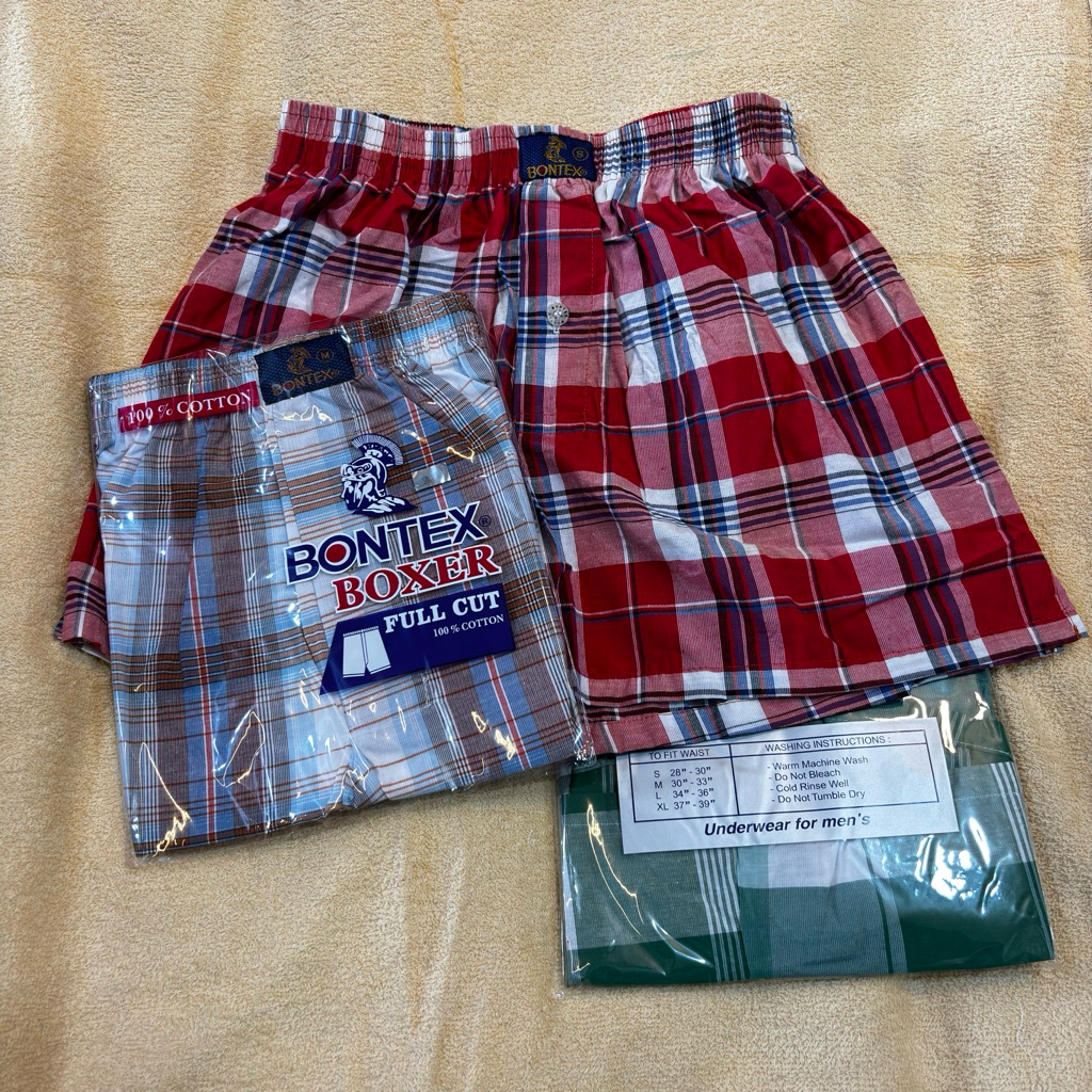 1 pcs Bontex Boxer Pants | Celana Boxer Bontex Full Cut 100% Cotton