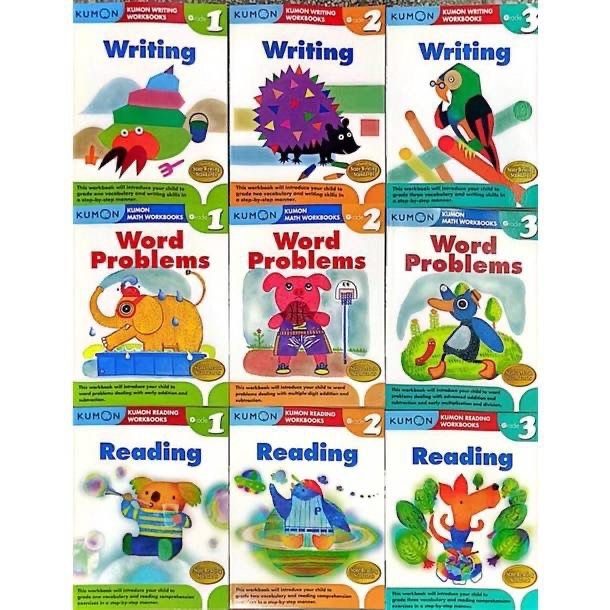 Kumon Writing, Reading, Math Workbook