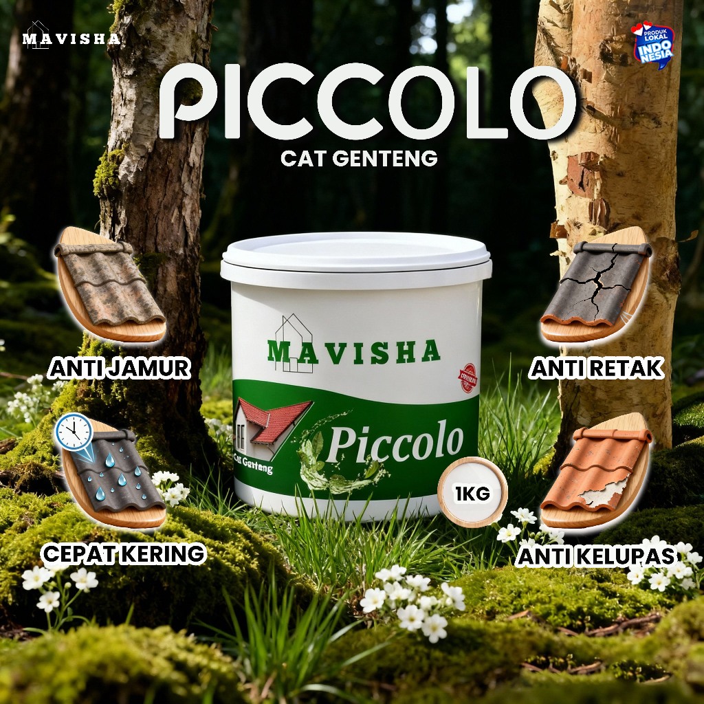 MAVISHA - Cat Genteng 1KG Anti Bocor - Warna Glossy Tahan Lama