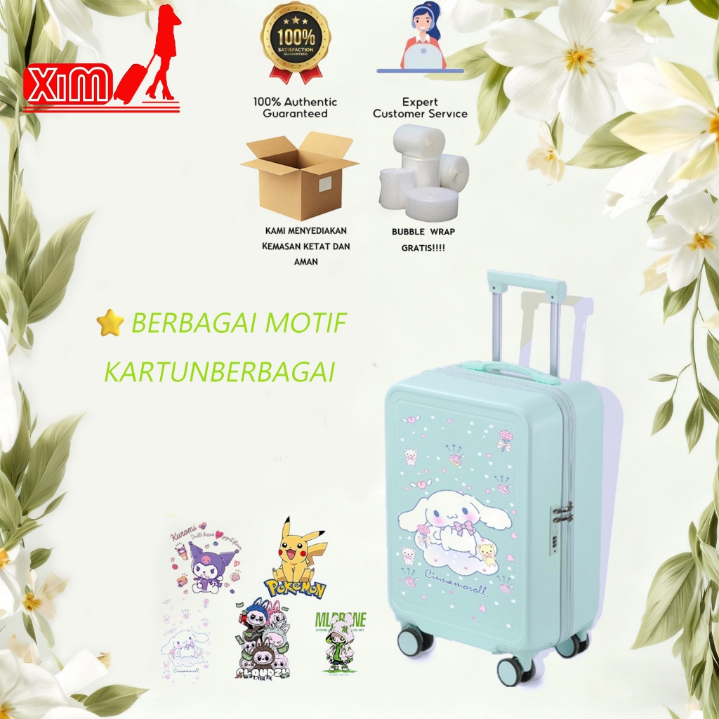[XIM_KOPER]A002 koper polo 24inci 22inci Casing perjalanan yang disesuaikan dengan pola kartun koper
