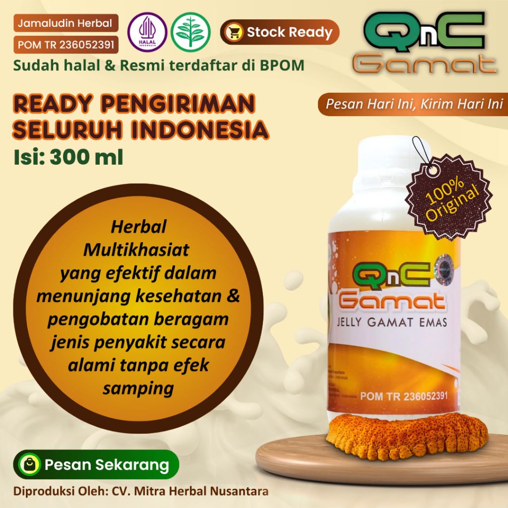 Obat psoriasis gatal-gatal alergi eksim biduran kaligata - Qnc Jelly Gamat