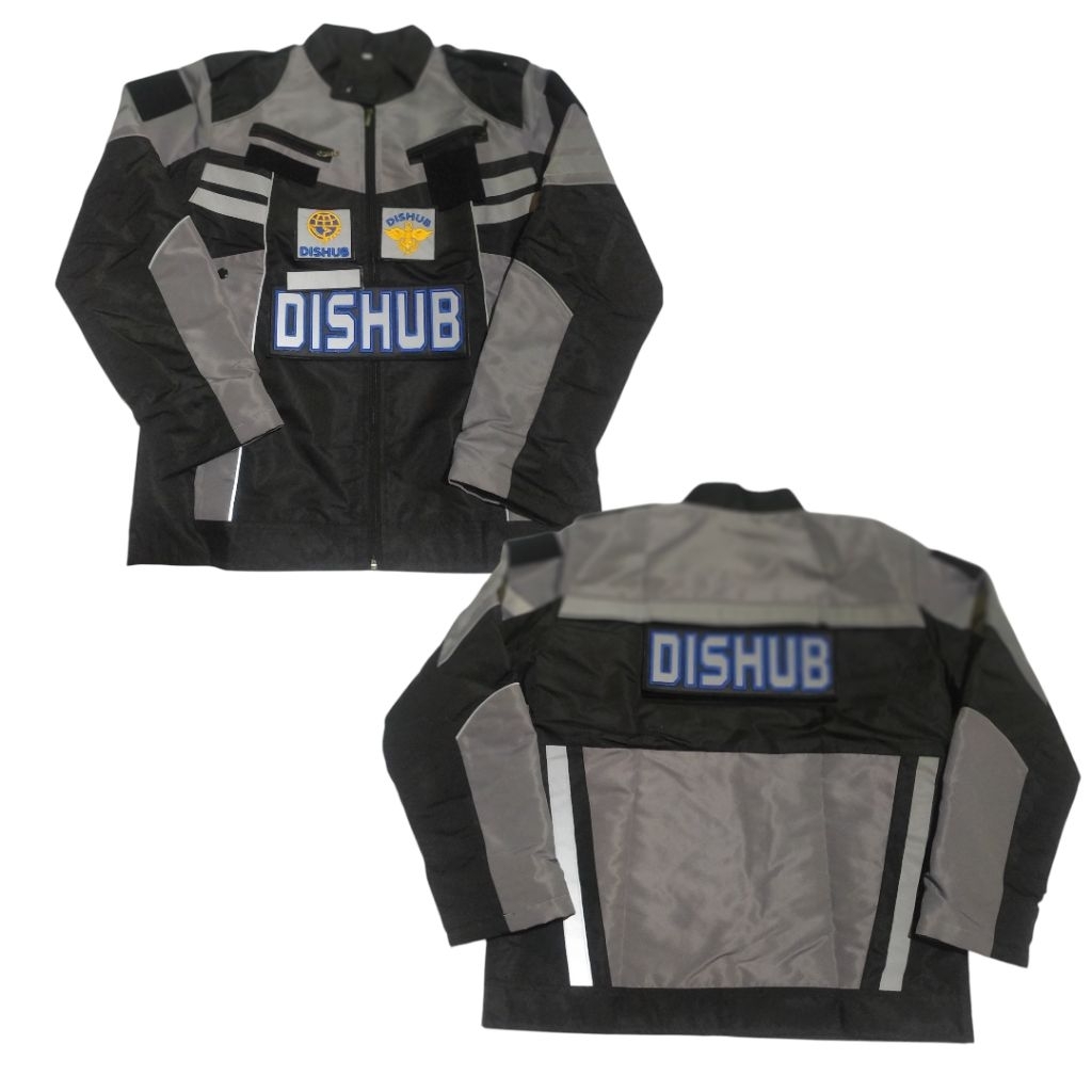 Gratis Nama Jaket Dishub Taslan Milky Abu Hitam