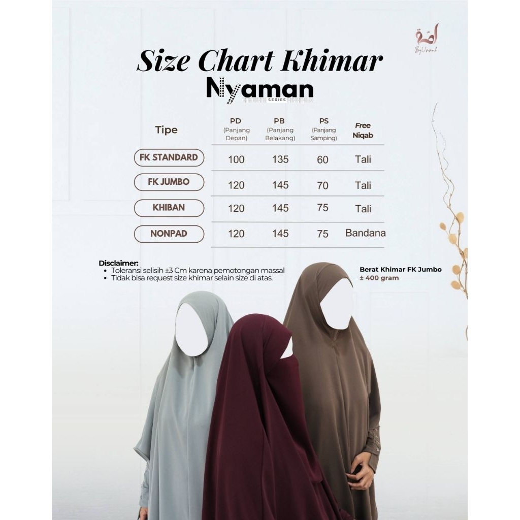 Nyaman Series By Ummah FK instan dark burgundy uk.Jumbo Original Ummah