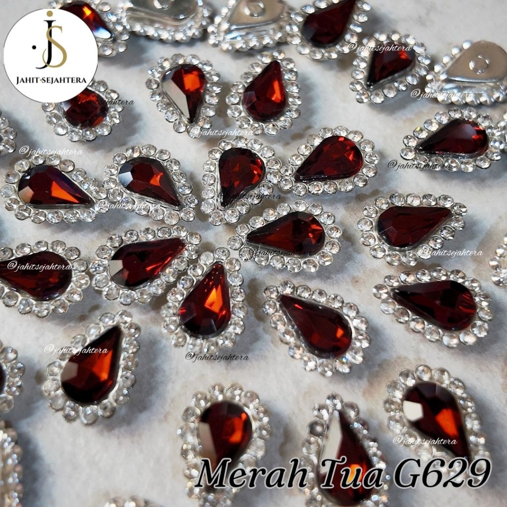 6x10 Tetes KACA // Diamond Kristal Jahit [ 100 PCS ; 500 PCS ]