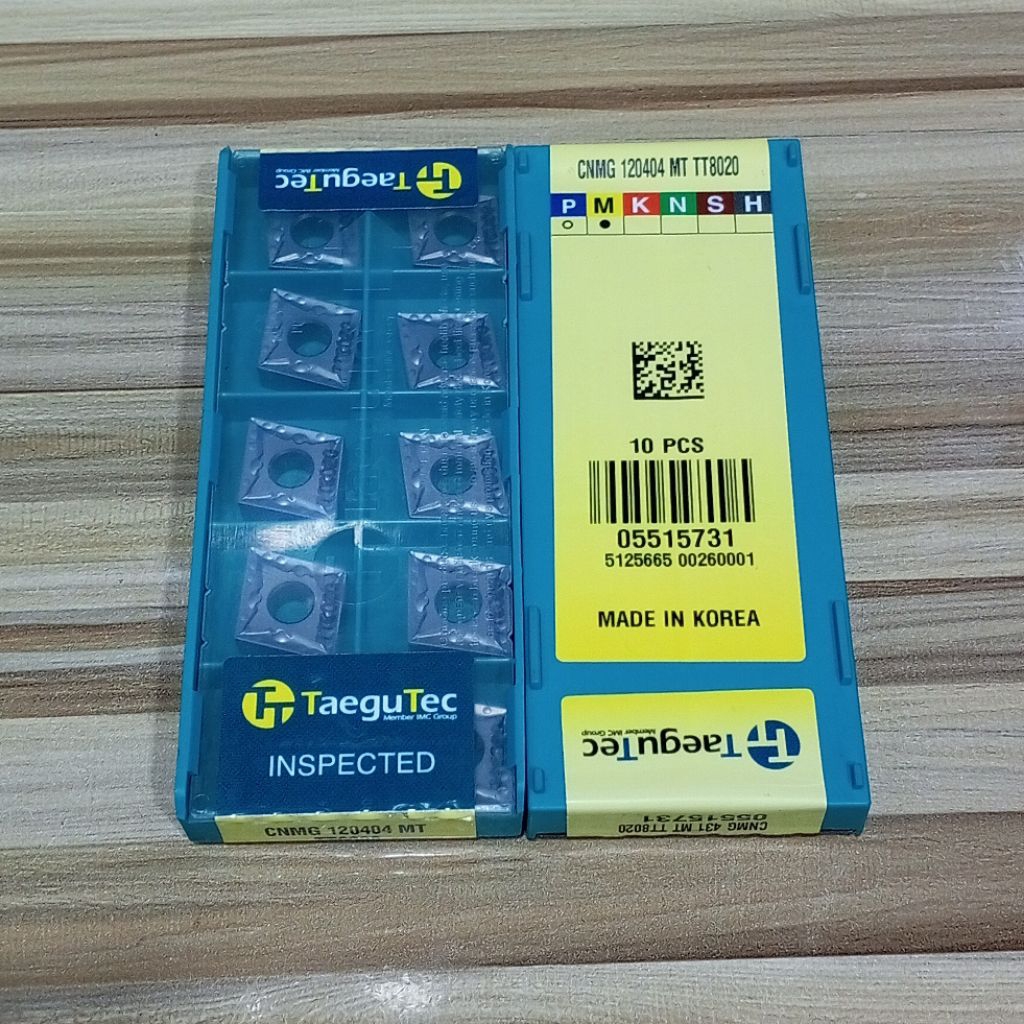 Insert CNMG 120404 MT TT8020 TAEGUTEC Holder CNMG12 Pahat Bubut CNMG 12 04 Mata CNMG12