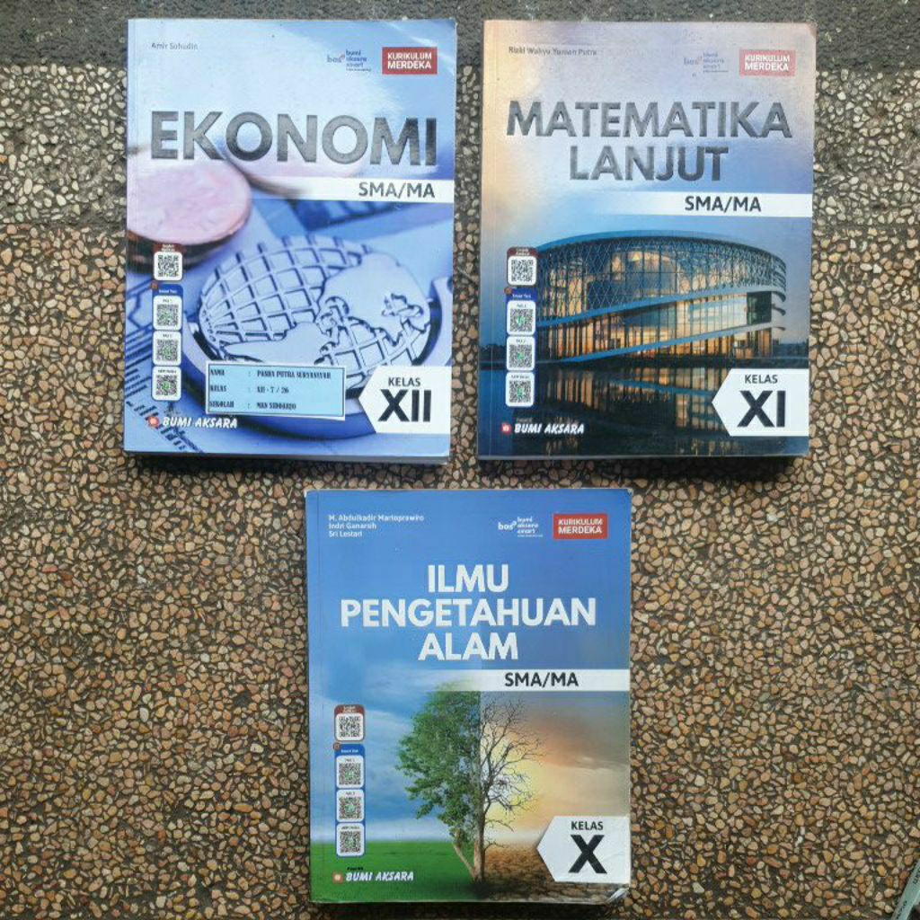 Buku Kimia.Matematika.Ekonomi.Agama Islam.Ipa.Pendidikan Pancasila.Informatika Sma Kelas 10.11.12 Re