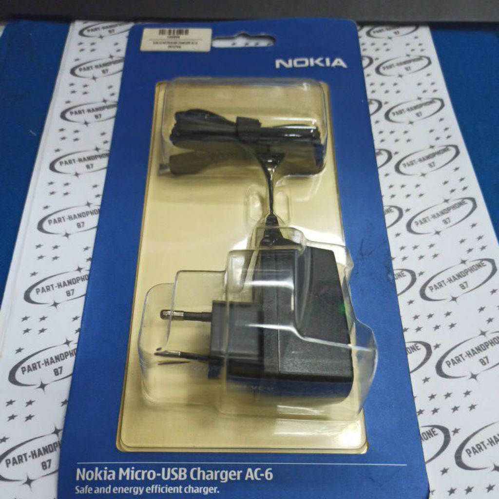 CHARGE CAS USB MICRO NOKIA AC-6 ASLI ORIGINAL