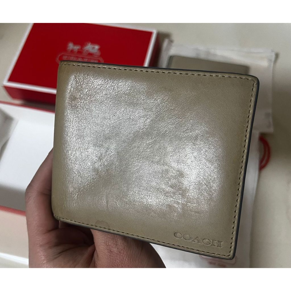 (SECOND) Coach Original Leather 3 In 1 Wallet - Dompet Lipat Pria