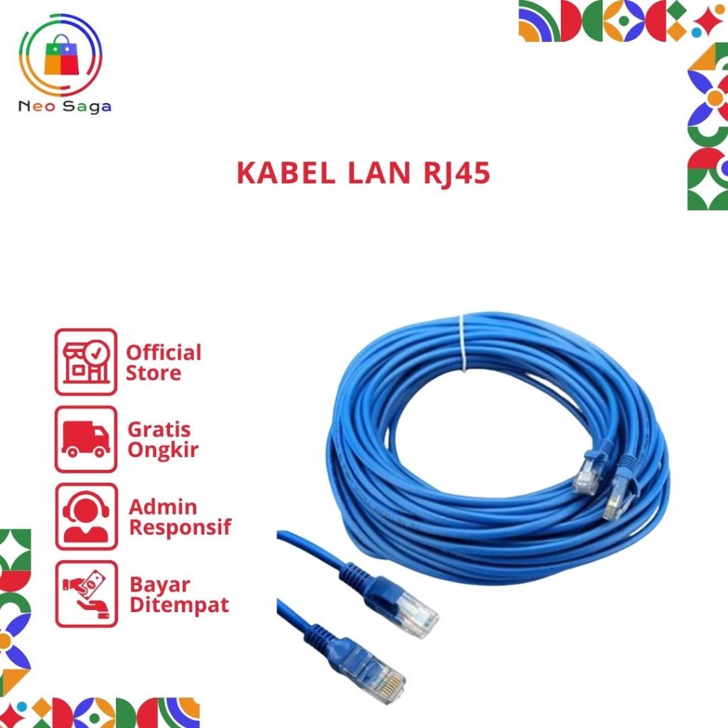 Kabel LAN CAT 5 / Kabel UTP 1 Meter Pabrikan High Quality 333