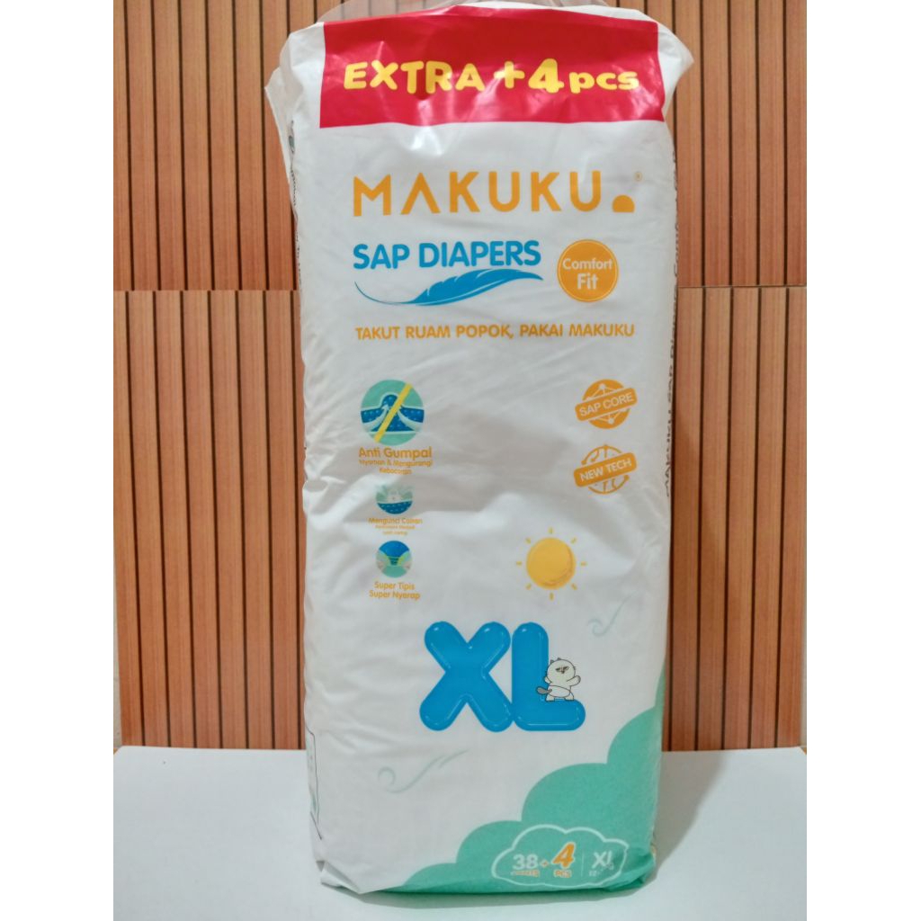MAKUKU SAP Diapers Comfort Fit XL 38+4