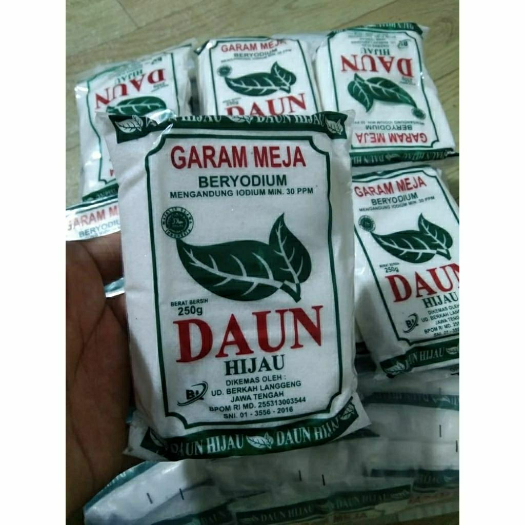 Garam meja / garam dapur daun. beryodium