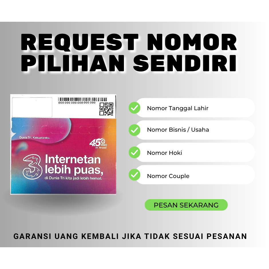 Request Nomor Cantik Kartu Perdana Tri Bisa Bikin Nomor Sendiri Aktifkan Nomor Hangus